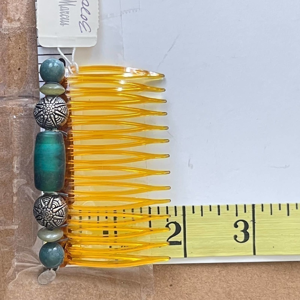 Set of 3 1990’s Hair Comb Decorative Beaded Ann Cichon Dallas NWT - Picture 8 of 11